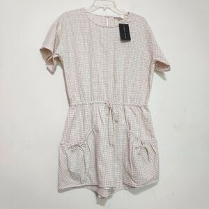 HERSY Modern Opulence Checkered Romper Sz-L